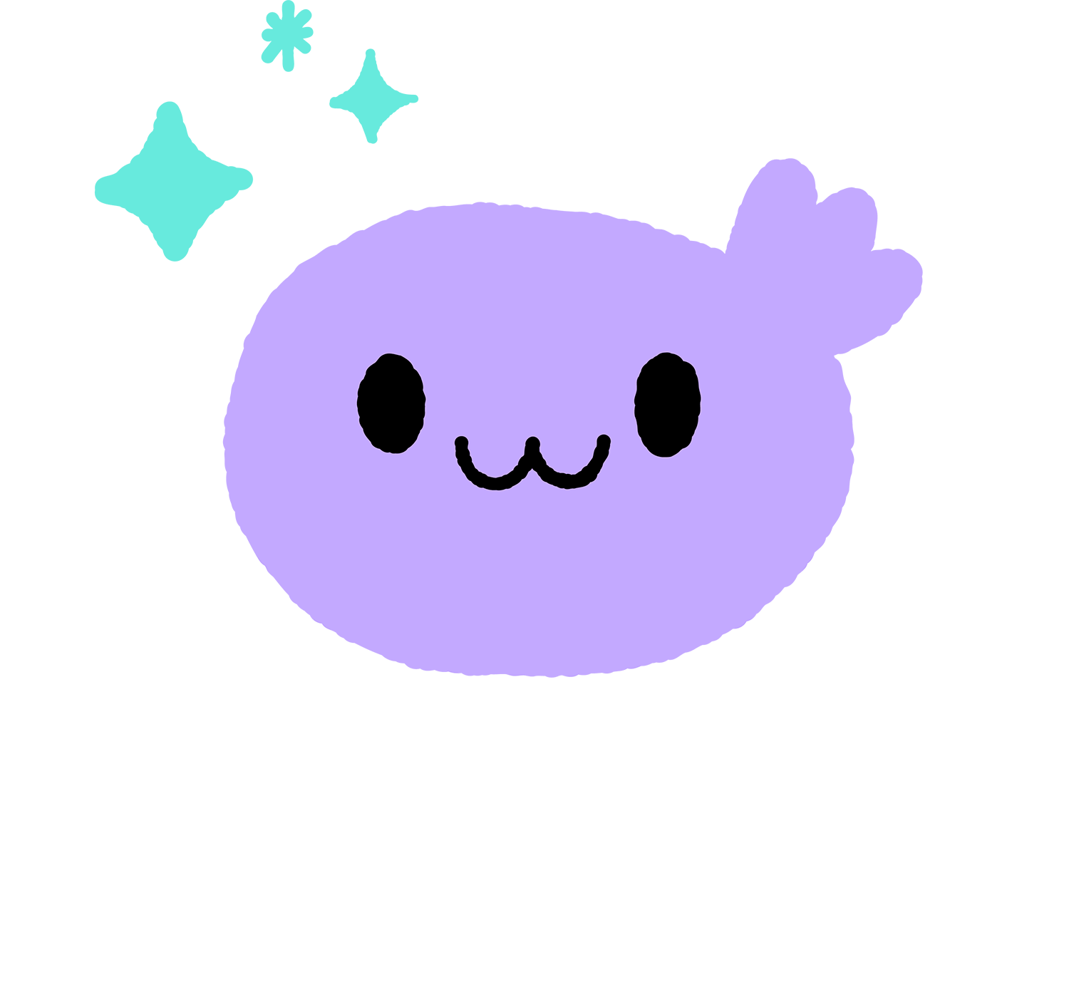 Dewy, the Workato mascot, waving